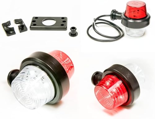 Web Truck Feu de gabarit Old School Tuning Suspendu Feu de Position 12V 24V Couleurs Blanc et Rouge pour Camion Voiture remorque, remorque, Caravane etc. 1...