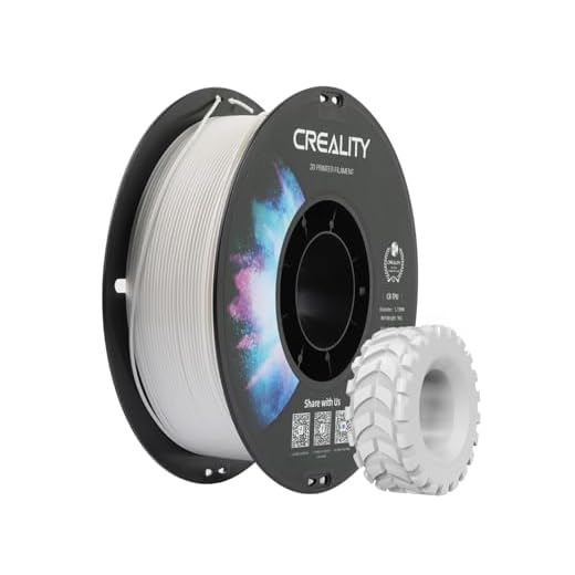 Creality TPU Filament 1.75mm, 3D Printing Filament, High Hardness & Resilience, Soft Adhesive Material, Elastic, 1kg(2.2lbs) 95A TPU Filament for 3D Printer (White)