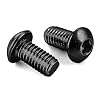 M5 x 10mm Button Head Hex Socket Cap Screws, 10.9 Grade Alloy Steel, Black Oxide Finish, 50 PCS