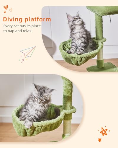 Image of Taoqimiao Cat Tree, 38.5In Cat Tower for Indoor Cats, Suitable for Kittens