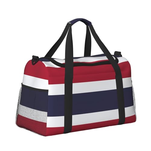 Thailand Flag print Travel Duffle Bag Gym Bag for Women,Puffer Tote Bag,Weekender Overnight Bag Organizer3