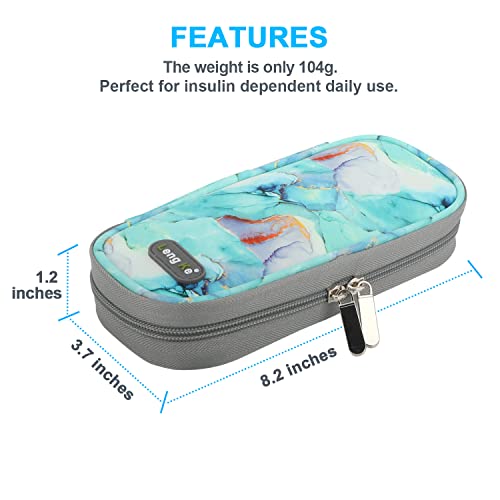 Youshares Insulin Cooler Travel Case - Diabetic Insulated Organizer Portable Cooling Bag For Insulin Pen And Medication Diabetic Supplies With 2 Tsa Approved Ice Pack (Pattern Green) #TOP1
