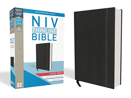 NIV, Thinline Bible, Large Print, Hardcover, Black, Red Letter Edition, Comfort Print NIV, Thinline Bible, Large Print, Hardcover, Black, Red Letter Edition, Comfort Print