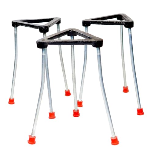 Generic SAINI_MEDICOS Tripod iron stand for lab pack of 3 metal | bunsen burner support stand with wire gauge,size 6