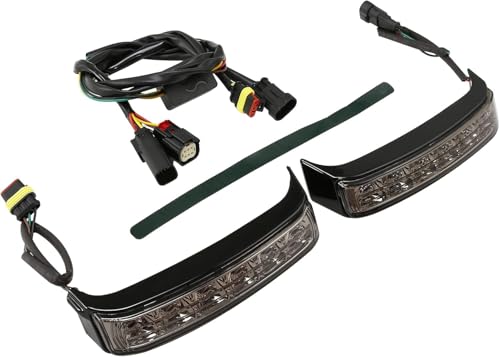Luz trasera LED para alforjas compatible con Harley Touring Road Glide Limited 2020-2024, Ultra Limited 2014-2024, CVO Limited 2016-2020, Electra Glide 2014-2019, alojamiento negro y lente ahumado miniatura 5