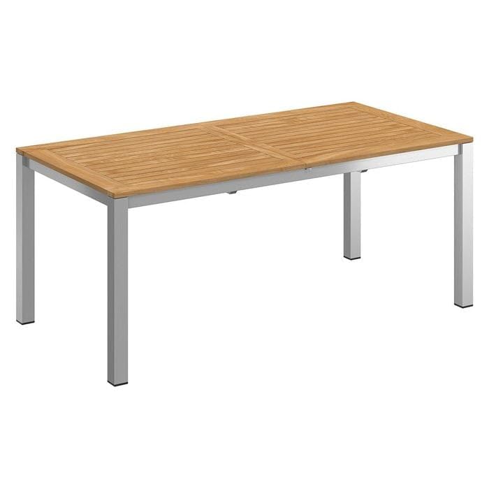 OUTLIV. Oviedo Ausziehtisch, ausziehbar, 240x90 cm, Stahl/Teakholz