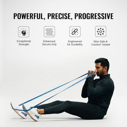 Image of WiseLife Resistance Power Band, Pull Up Assistance Bands, Workout Bands, Exercise Bands, Resistance Bands for Legs, Working Out, Muscle Training,Pull Up Assist Upto 6-15 Kg (Royal Blue)