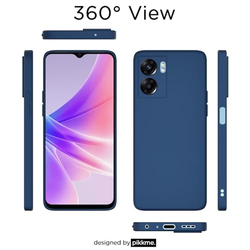 Image of Outlouders Back Cover for Oppo K10 5G | Camera Protection | Durable Soft Matte Silicone Bumper Case (Blue)
