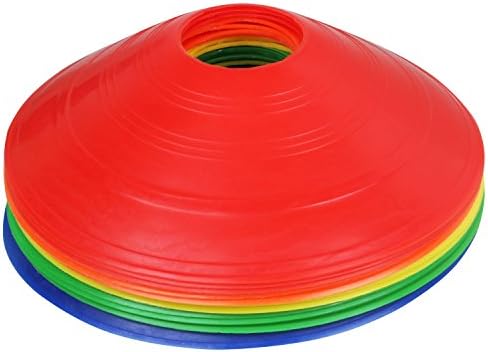 TRIXES Pacote de 20 peças de cones marcadores multicoloridos desportos treino futebol leves flexíveis