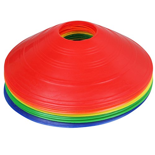 TRIXES 20 Articles Lot de Cônes Marquage Multicolores Légers Souples Football Sports Entraînement