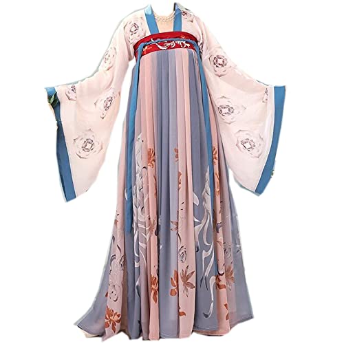 Robe Hanfu Orientale Rose L : Tenue Princesse pour Shooting et Festivals