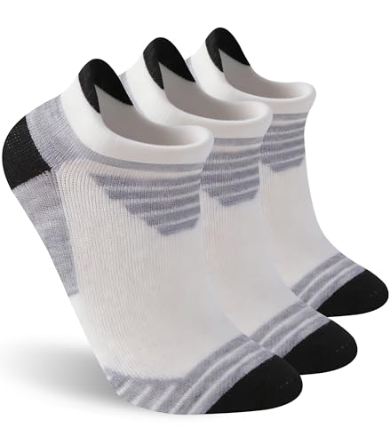 Image of 90% Merino Wool Athletic Breathable Low Cut Socks for Men 3 Pairs | Running Cycling Tennis Hiking Ultra-Light Thin Ankle No Show Moisture Wicking Support Breathable Cushioned for Men & Women
