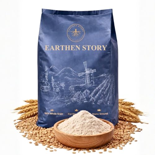 Image of Earthen Story Certified Organic Khapli Atta 4kg | Stoneground Khapli Wheat Flour | Low Gluten, High Fiber for easy digestion, Diabetic-Friendly