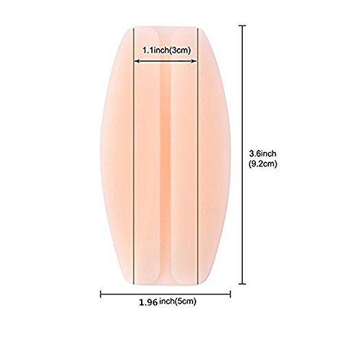 4 Pairs Silicone Bra Strap Cushions Holder Non-Slip Shoulder Pads Ease Shoulder Discomfort (2 Pairs White+2 Pairs Nude)3