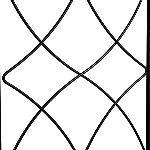 Relaxdays Rankgitter Metall, 3er Set, zum Stecken, Rankhilfe für Kletterpflanzen, 122 x 31 cm, Spalier Garten, schwarz