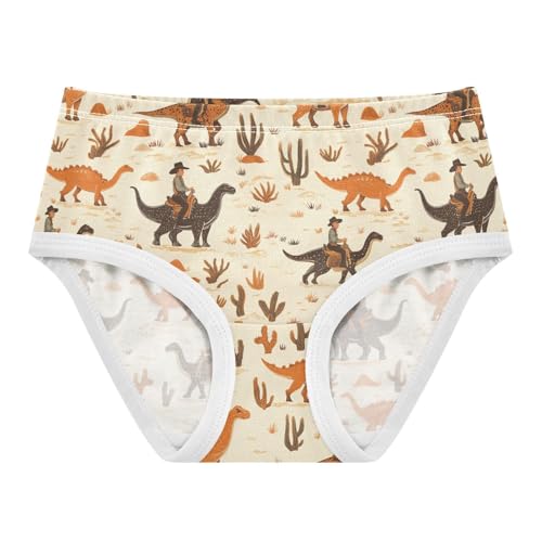 Girls Underwear Soft Cotton Cowboys Dinosaurs Kids Panties in Sizes 2/3t, 4t, 5t, 6 and 8