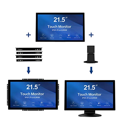 Image of GreenTouch 21.5 inch 10 Points Touch Front IK08 /IP65 Open Frame Touch Monitor Desktop or Wall Mountable Multi Point Touch 1920x1080