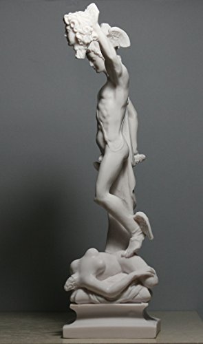 Estatua de mármol fundido Perseus con Cabeza de Medusa 13.4'' miniatura 4