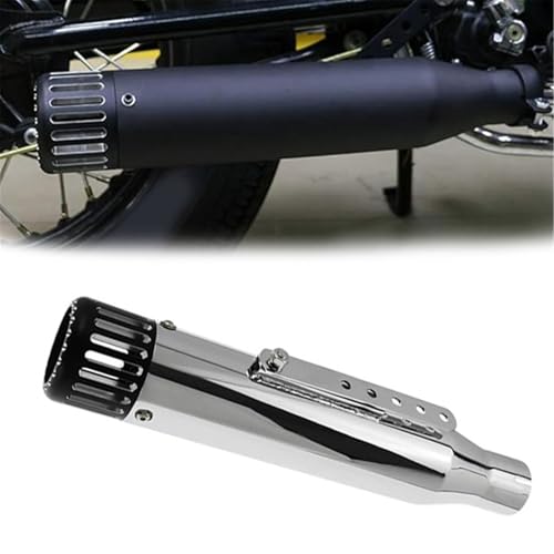 Motorrad-Auspuff Für Harley Forty Eight XL1200X 2014,2016 Edelstahl-Schalldämpferrohr Motorradauspuffrohr Chrom/Schwarz Auspuffzubehör(Chrome)