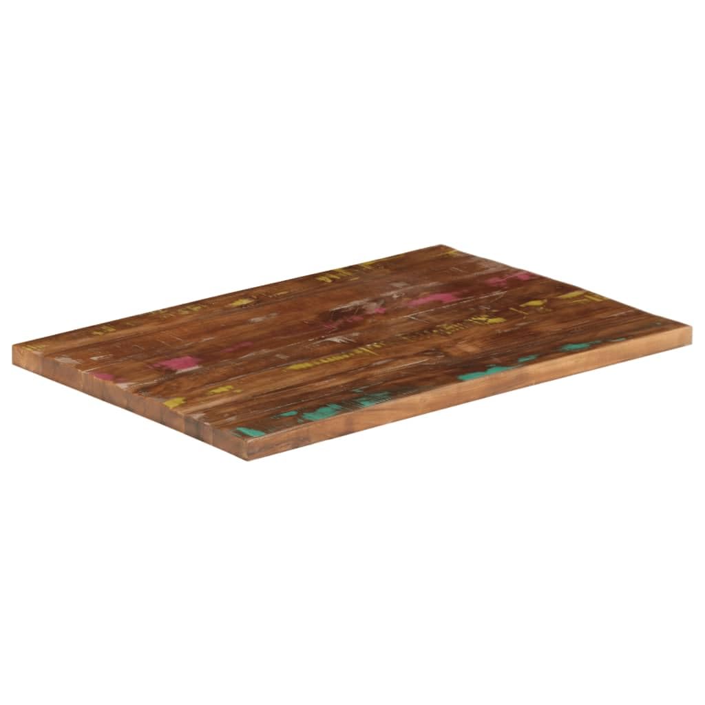Tablero de madera maciza de 90 x 70 x 1,5 cm, rectangular, con diseño rústico, resistente y duradero, para cocina, comedor, balcón, camping