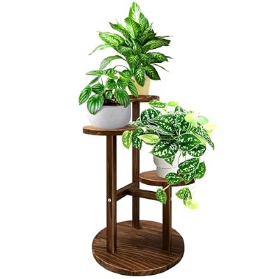 GEEBOBO 3 Tier Plant Stand Indoor For Multiple Plants, Corner Flower Shelf Plant Holder Display Rack Shelving for Patio Garden Balcony Bedroom Living Room