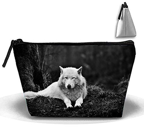 Preisvergleich Produktbild Kosmetiktaschen Bürstentasche Musik Wolf Tragbare Schminktasche Reißverschluss Trapezförmige Strorege-Tasche