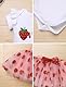 FYMNSI Baby M�dchen Erdbeere 1. Erster Geburtstag Outfit 1 Jahr Alt Party Fotoshooting Baumwolle Kurzarm Strampler Prinzessin T�t� Rock Pailletten Stirnband Beinw�rmer Set Bekleidung Rot 9-12 Monate