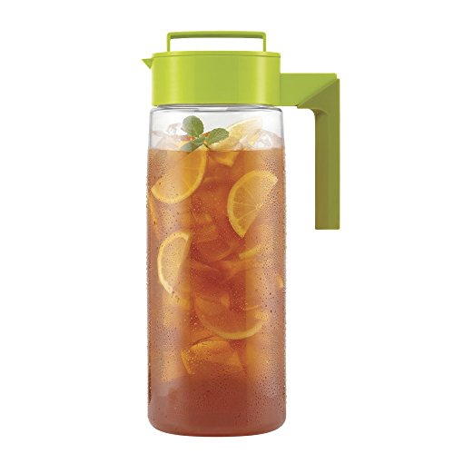 Image of Takeya Flash Chill Iced Tea Maker - Versatile Tea Brewer for Loose /Bagged Tea - Patented Flash Chill Tech Hot /Cold Use BPA-Free Tritan Dishwasher Safe - Airtight Lid Made in USA - 2 Quart /Avocado