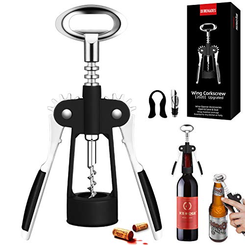 Wing Corkscrew Beer Opener Wine Bottle Opener-[2020 Upgraded]Beer Cap Bottles Opener Remover, Kitchen
