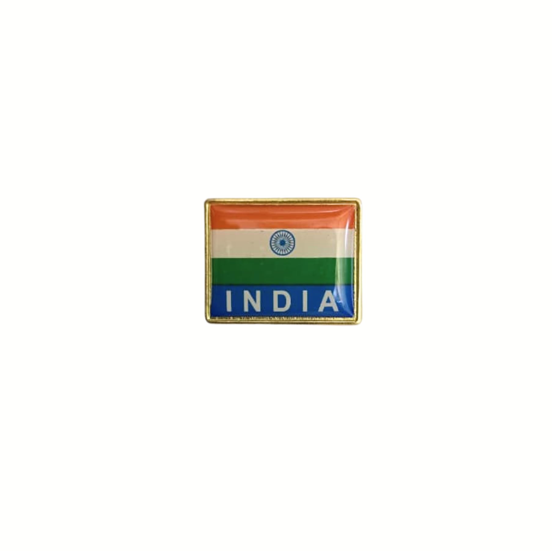CZARDONIC Indian National Flag Badge/Brooch for Republic Day Celebration, Patriotic Lapel Pin with Tricolor Design, Gold-Plated Metal Frame-image-19