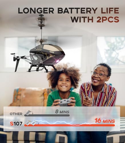 Image of SYMA RC Helicopter Toy,RC Helicopter with 16Mins(2 Batteries),Altitude Hold,One Key Take Off /Landing,3.5 Channel,Gyro Stabilizer,RC Airplane Toys for Kid Boy Girl Playing Indoor