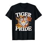 Tiger Pride Flame Tiger Mascot...