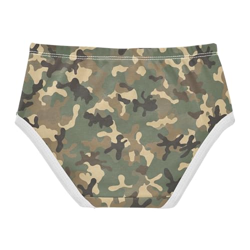 Classic Camouflage Green Brown Toddler Underwear Floral 2t Cotton Panties for Girl Durable Undies Kids Briefs2
