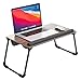 ATUMTEK Plateau pour Ordinateur Portable jusqu'à 17'' avec Une Large Plateforme pour la Souris, 2 en 1 Table de Lit Pliable avec Coussin pour Les Poignets pour Le Travail à la Maison et au Bureau.
