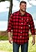 Boulder Creek by Kingsize Men's Big & Tall Flannel Shirt - 6XL, Black Buffalo Check