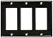 Baldwin 4740151 Triple GFCI Beveled Edge Switch Plate, Antique Nickel