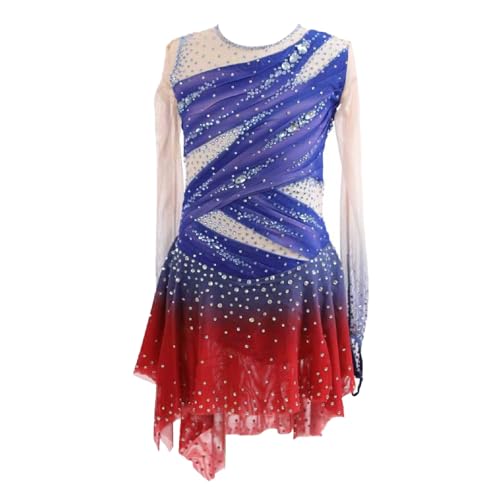 Robe patinage artistique zippée avec manches longues techniques