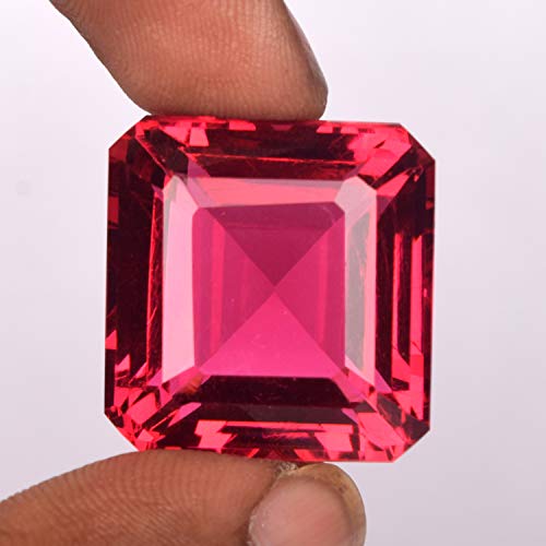 GEMHUB 81.50 Ct Brazilian Pink Tourmaline Emerald Shape Pink Tourmaline, Pink Tourmaline Loose Gemstone for Jewlery2