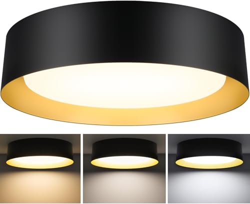 BrightHome Flush Mount LED Ceiling Light, 13in 2400LM 25W, 3 Color (3000K, 4000K, 5000K) Dimmable...
