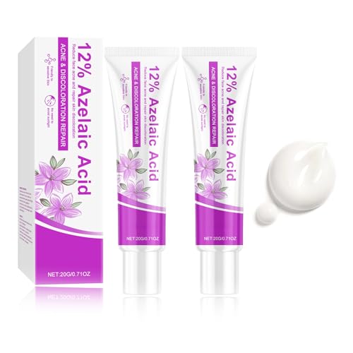 Soleneva 12% Azelaic Acid Serum 2Pcs, Azelainsäure Gesichtsserum, Anti Pickel und Akne Creme Azelainsäure, Gegen Rötungen, Pigmentierung Vermindern, Pickel Creme zur Anti Pickel und Knötchen