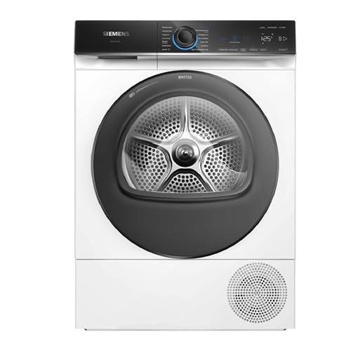 Siemens WQ35B2B30 Wäschetrockner iQ700, Wärmepumpentrockner mit 8kg Fassungsvermögen, directTouch LED-Display, autoDry, Outdoor-Programm, Home-Connect, Weiß, 60cm