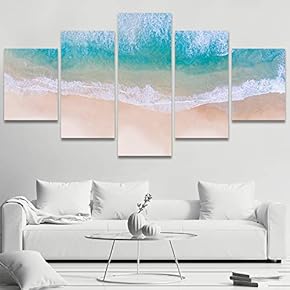 signwin 5 Panel Canvas Wall Art Wave of...