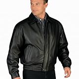 REED Men's Leather Flight Bomber Jacket