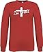 Shirtinstyle Sudadera Kicker para Null Futbolín - Rojo, XXL