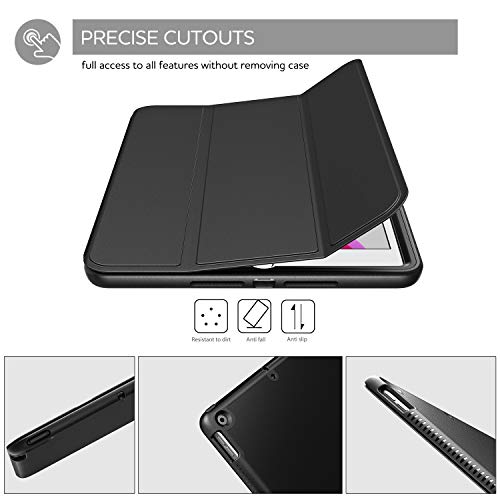 Suritch For Ipad 9Th/8Th/7Th Generation, Ipad 10.2 Case, [Built In Screen Protector] [Pencil Holder] Lightweight Leather Case Smart Cover And Magnetic Trifold Stand For Ipad 2021/2020/2019(Black) #TOP4