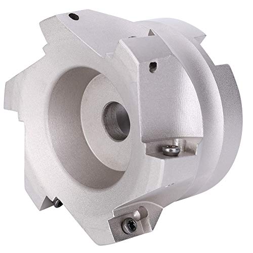 Hyuduo BAP400R-80-27-6T 90-Grad Planfräser Kohlenstoffstahl rechtwinklig beschichteter indexierbarer Schaftfräser 80 mm/3,1 Zoll Durchmesser