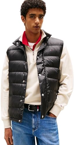 Tommy Jeans Gilet Homme Light Down Vest Dm0dm21777 pour les Sorties Urbaines