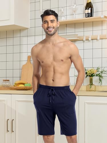 COLORFULLEAF Men's Pajama Shorts Soft Lightweight Sleep Shorts Comfy Lounge Pants with Pockets 2 or 3 Pack2