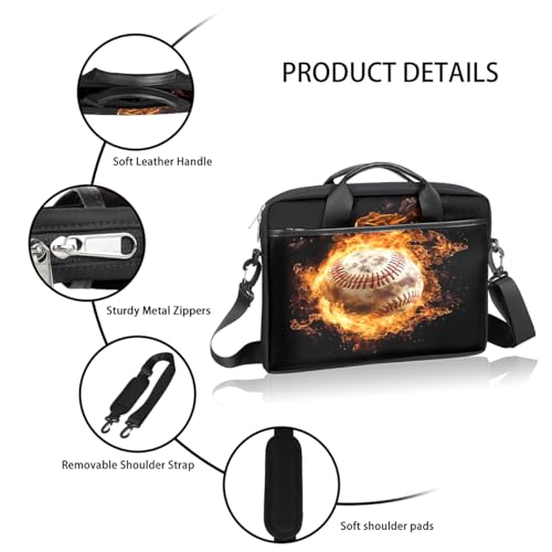 Bolsa para laptop baseball burning 15 pulgadas miniatura 4