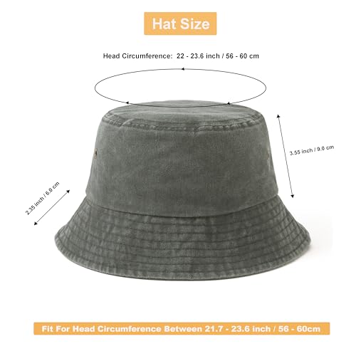 12 Gorras estilo Bucket vintage para mujer y hombre miniatura 2